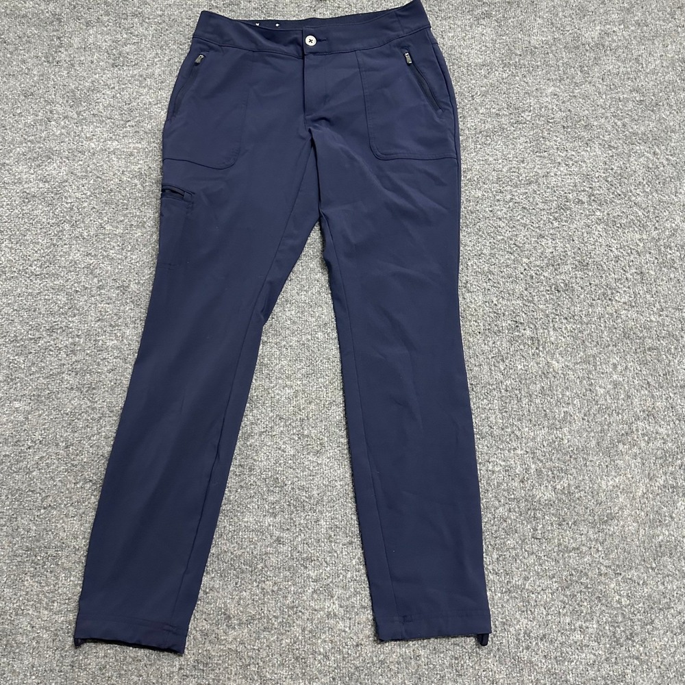 Columbia Pants Womens Size 6 Navy Blue Cargo Hiking Straight Leg Stretch Pockets